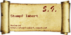 Stumpf Imbert névjegykártya